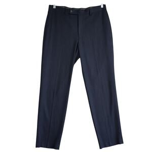 LAUREN‎ Ralph Lauren Mens Dress Pants Size 34 X 32 Navy Blue Straight Leg Career